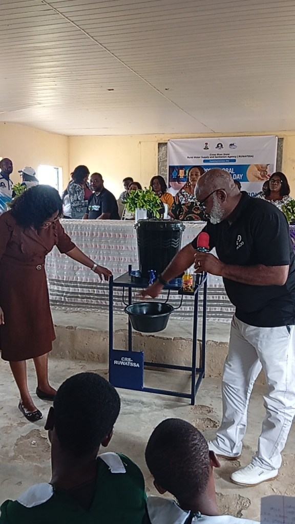 Handwashing station that was donated.
